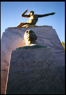 Photo of base of Marconi monument